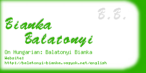 bianka balatonyi business card